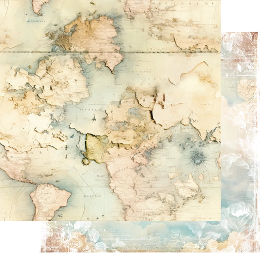 Uniquely Creative 12x12 Double Sided Paper - A Land Far Away