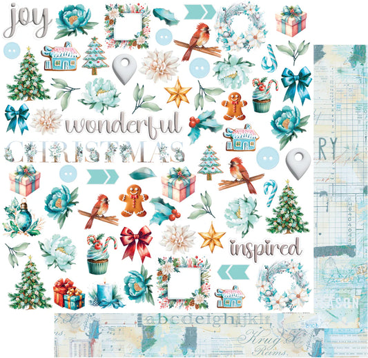 Uniquely Creative 12x12 Double Sided Paper - Merry and Bright - Wonderful Christmas