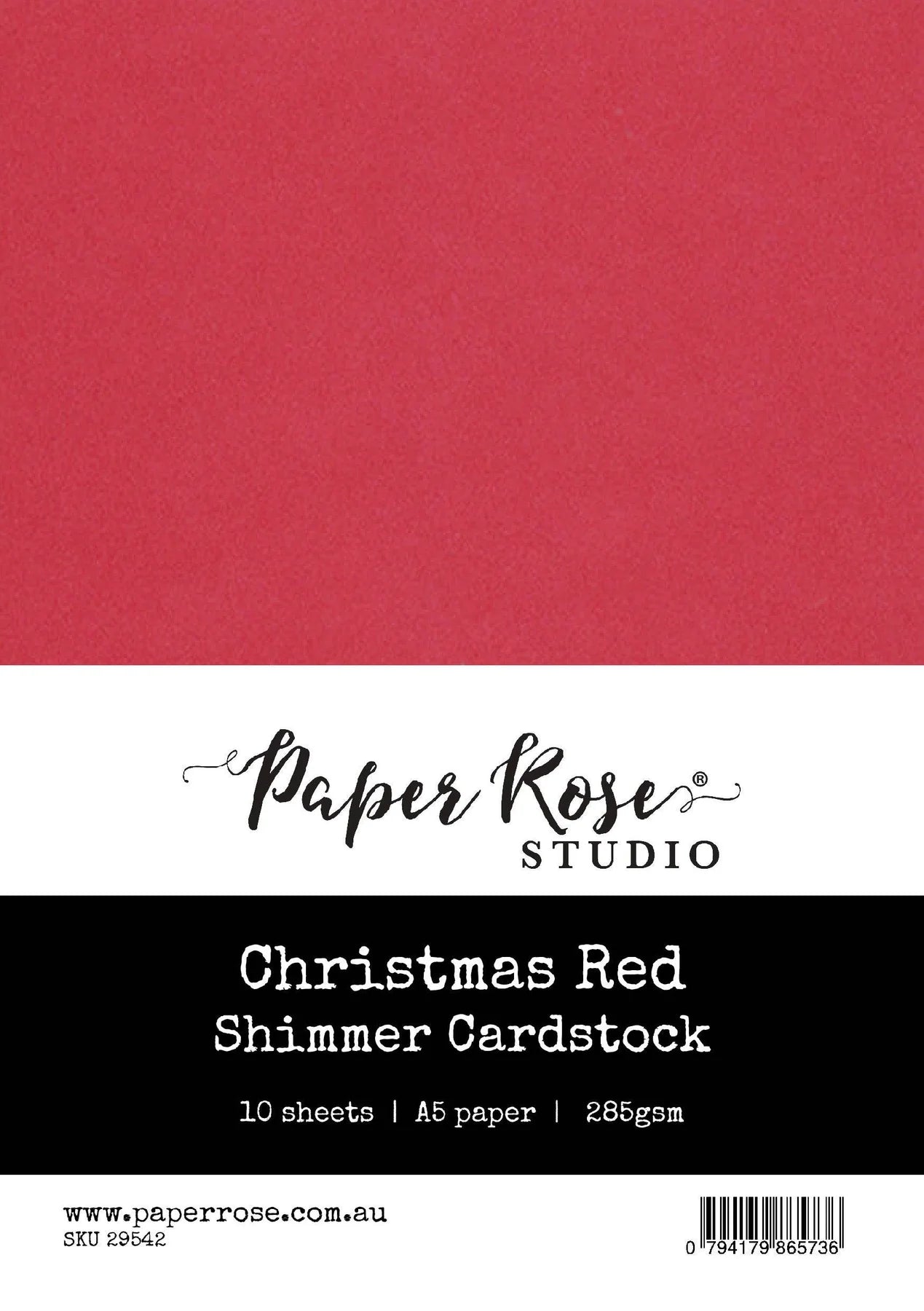 Paper Rose A5 Cardstock - Red Shimmer