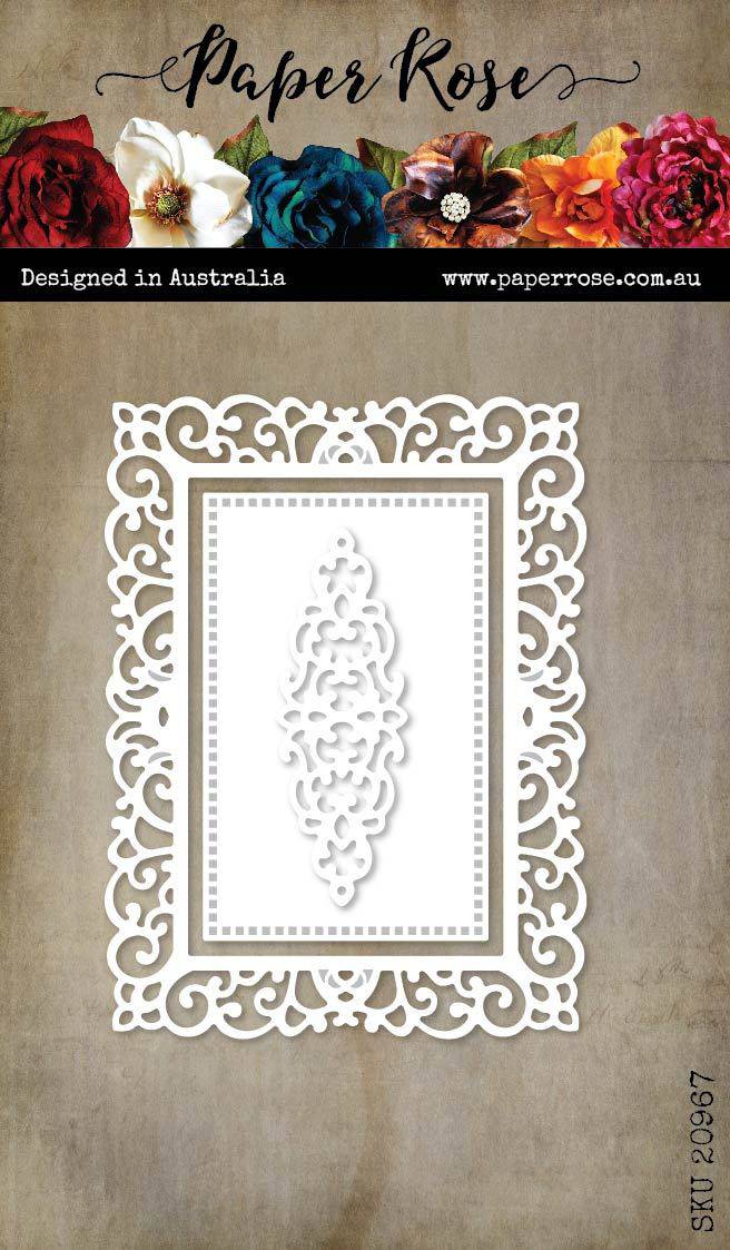 Paper Rose Studio Metal Die - Filigree Rectangle Frame Set