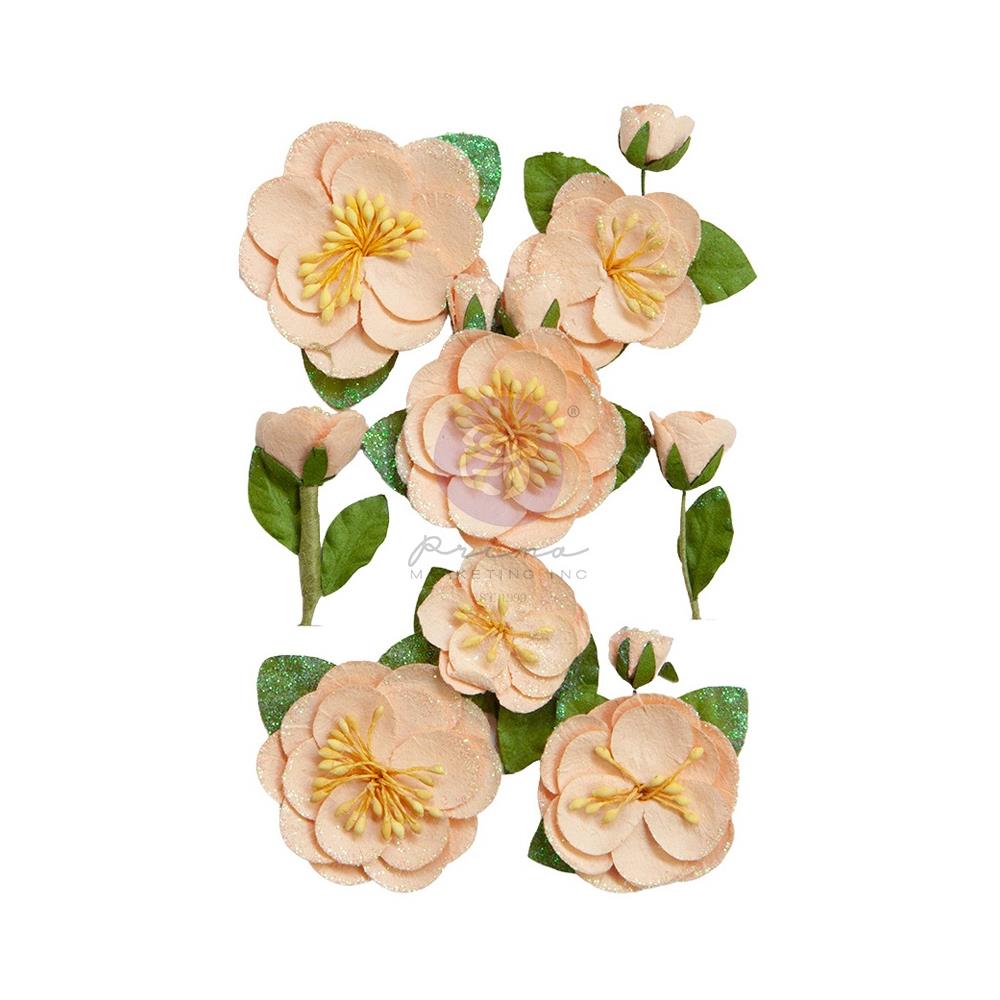 Prima Marketing Mulberry Paper Flowers - Peach Tea