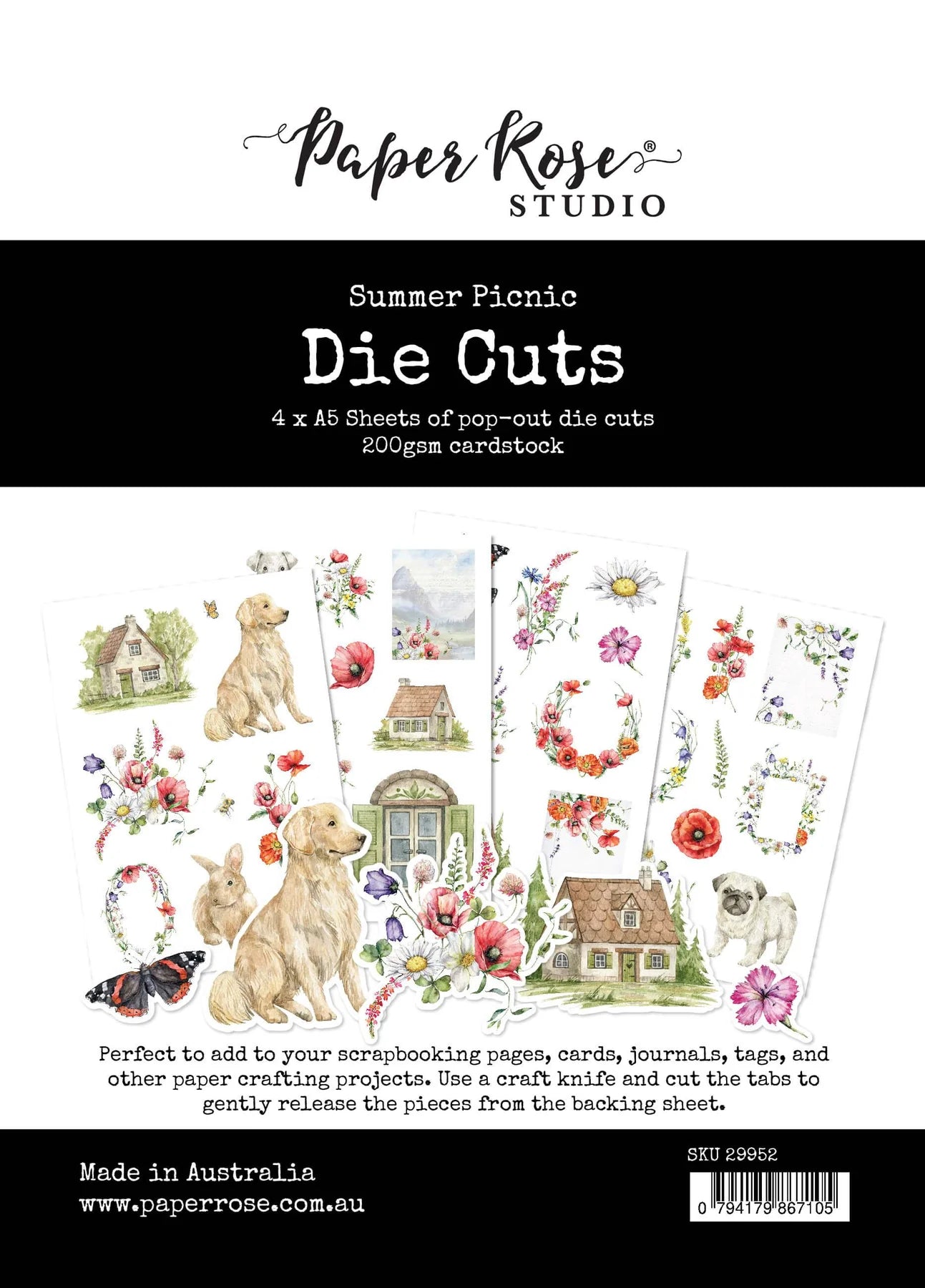 Paper Rose Studio Die Cuts - Summer Picnic Diecuts