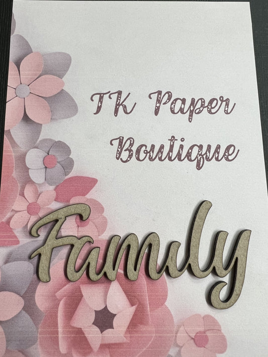 TK Paper Boutique Laser Chipboard Piece - Family