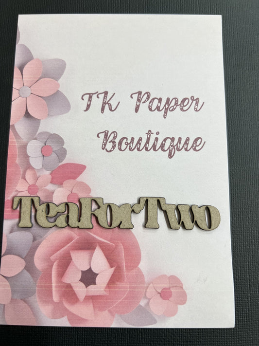 TK Paper Boutique Laser Chipboard Piece - Tea For Two