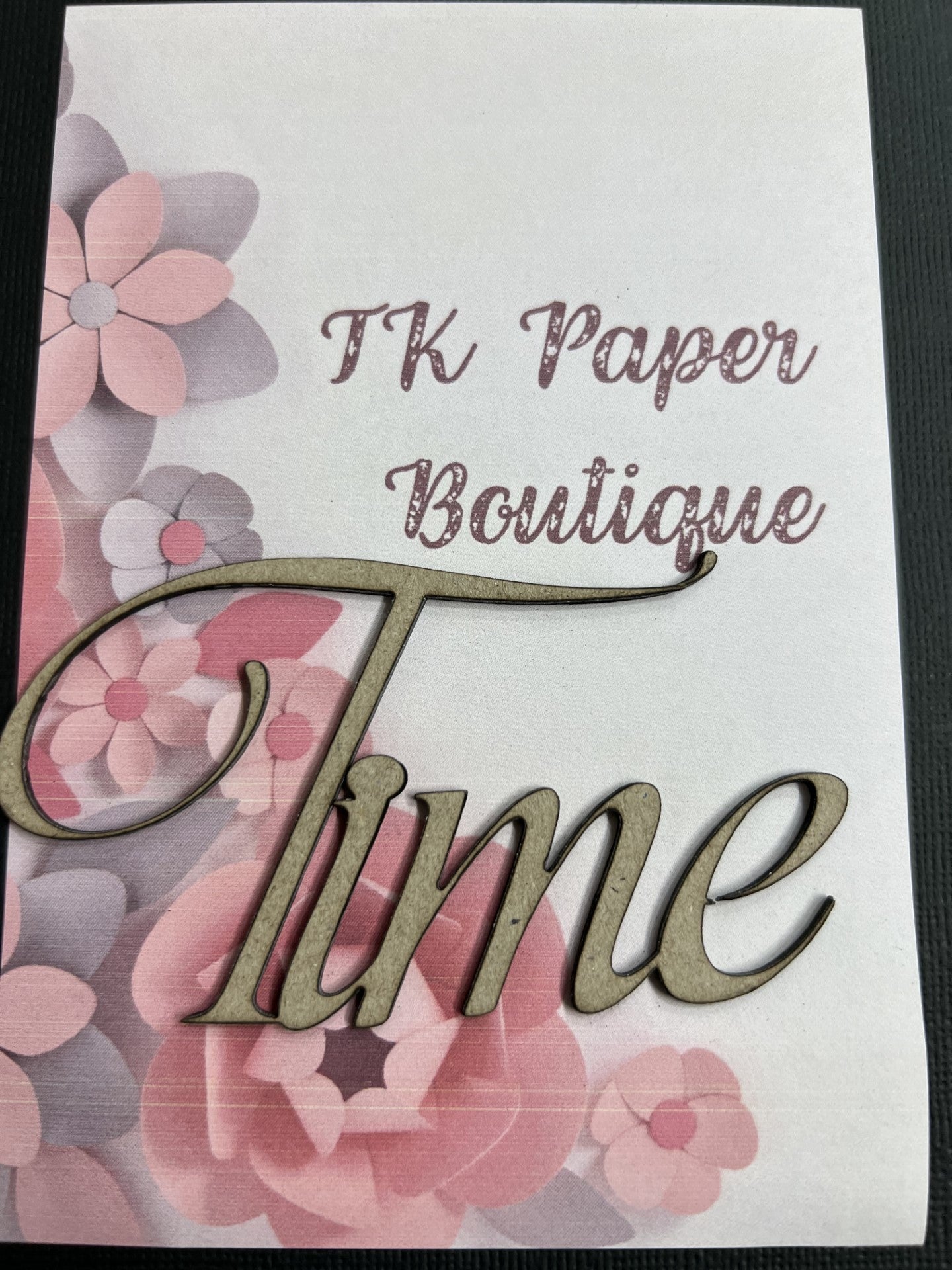 TK Paper Boutique Laser Chipboard - Time