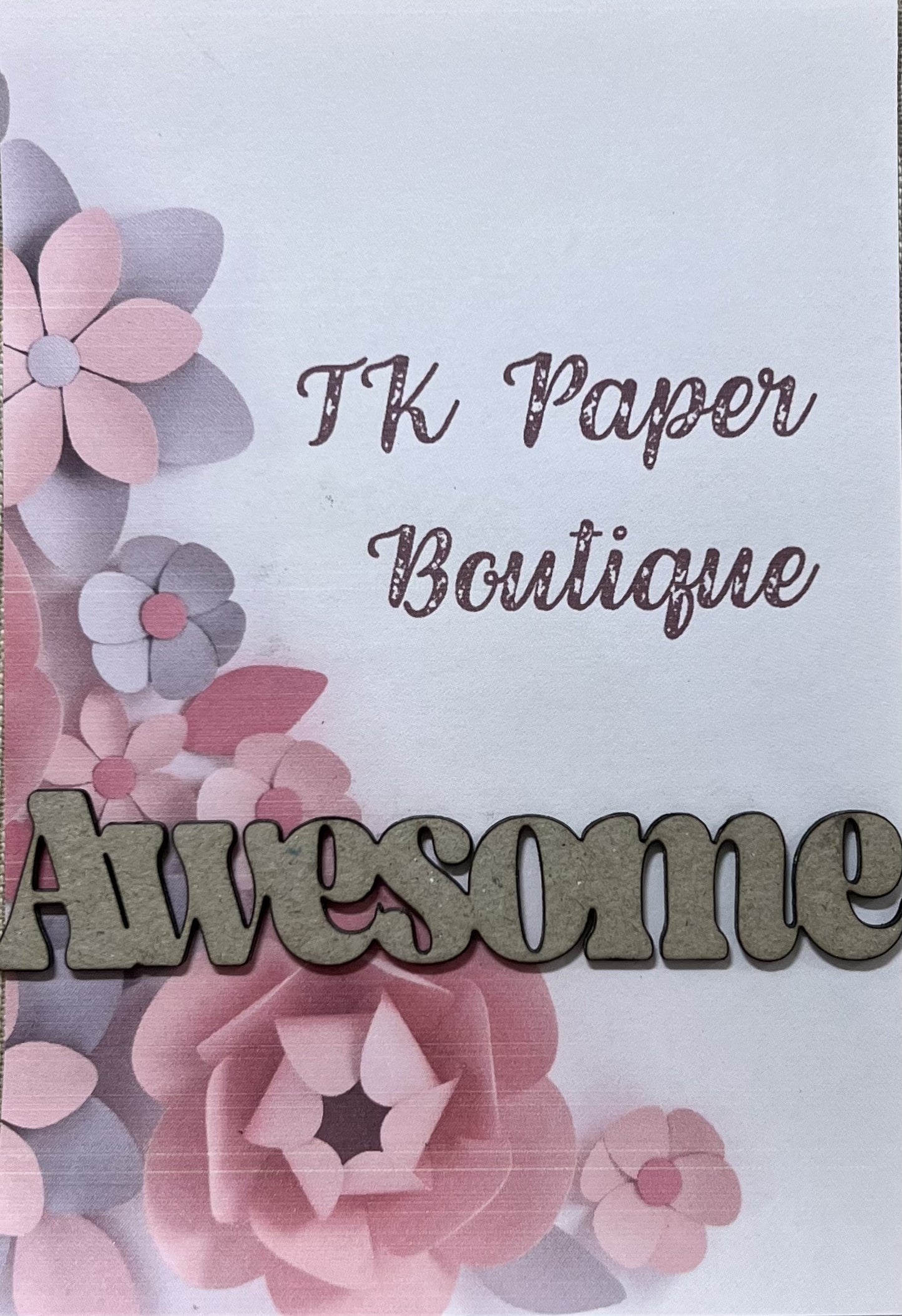 Tk Paper Boutique Laser Chipboard - Awesome