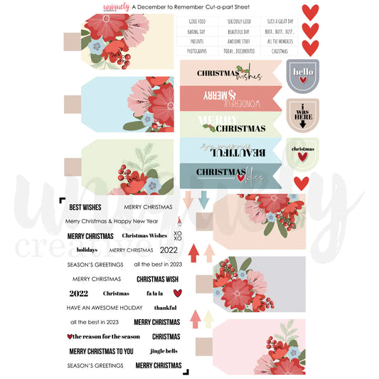 Uniquely Creative Cut-a-part Sheet - A December to Remember