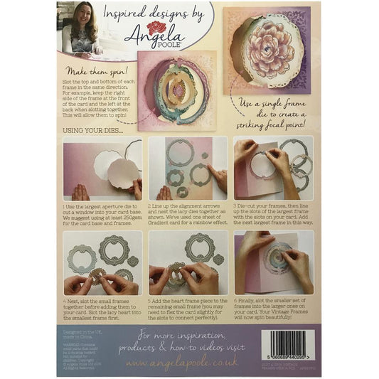 Angela Poole Slot & Spin Die Set - Vintage Frames Set