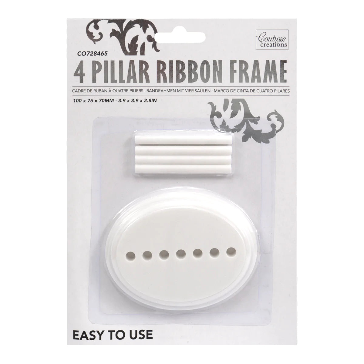 Couture Creations 4 Pillar Ribbon Frame