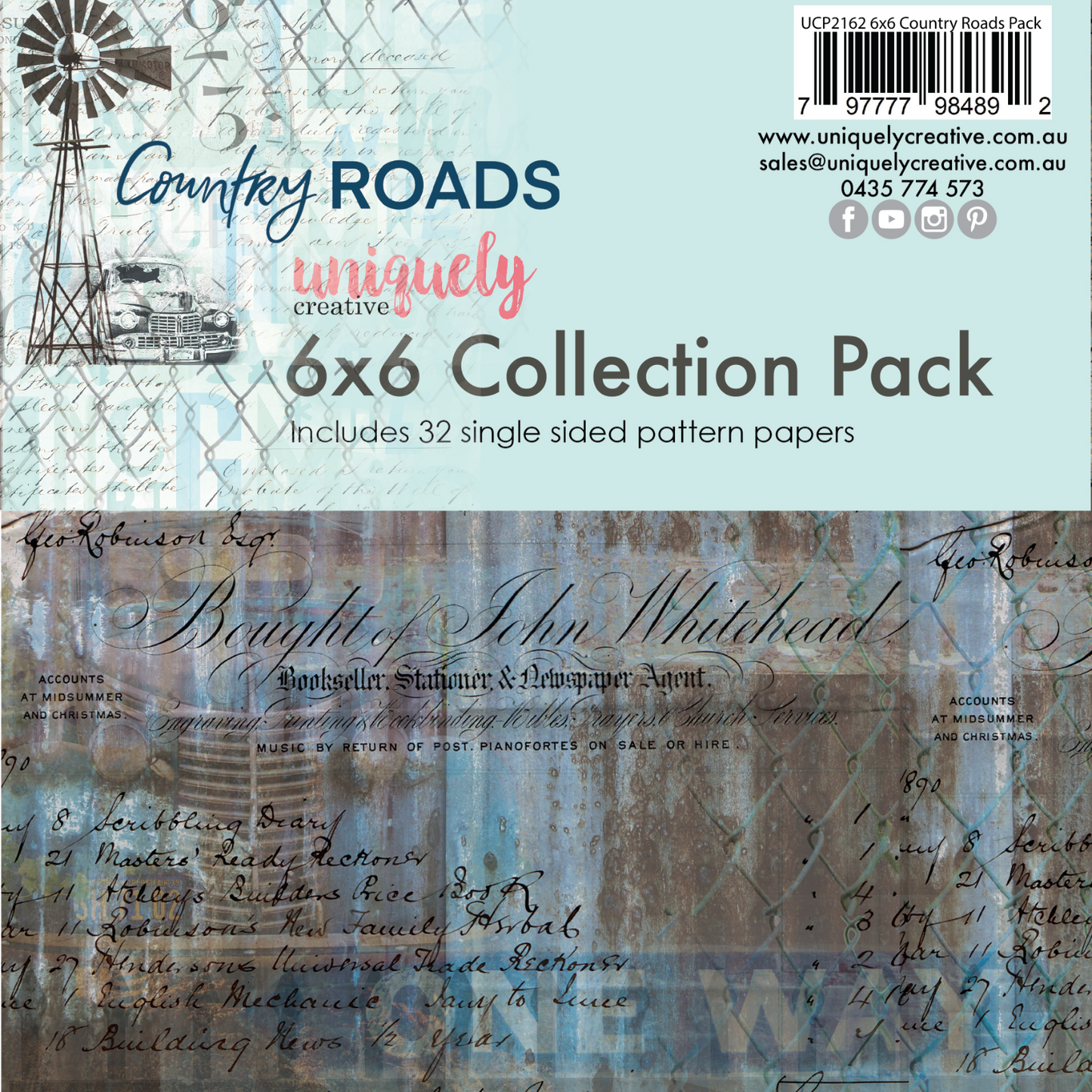 Uniquely Creative 6x6 Paper Pad - Country Road