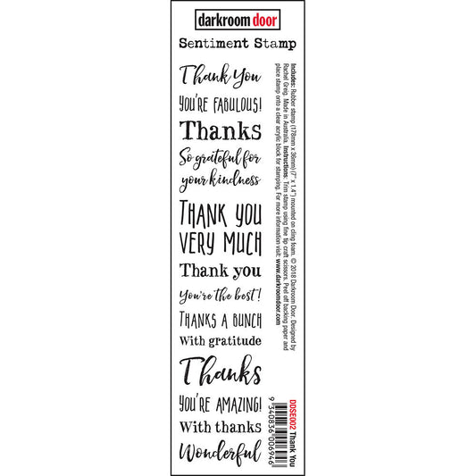 Darkroom Door Sentiment Stamp - Thank You