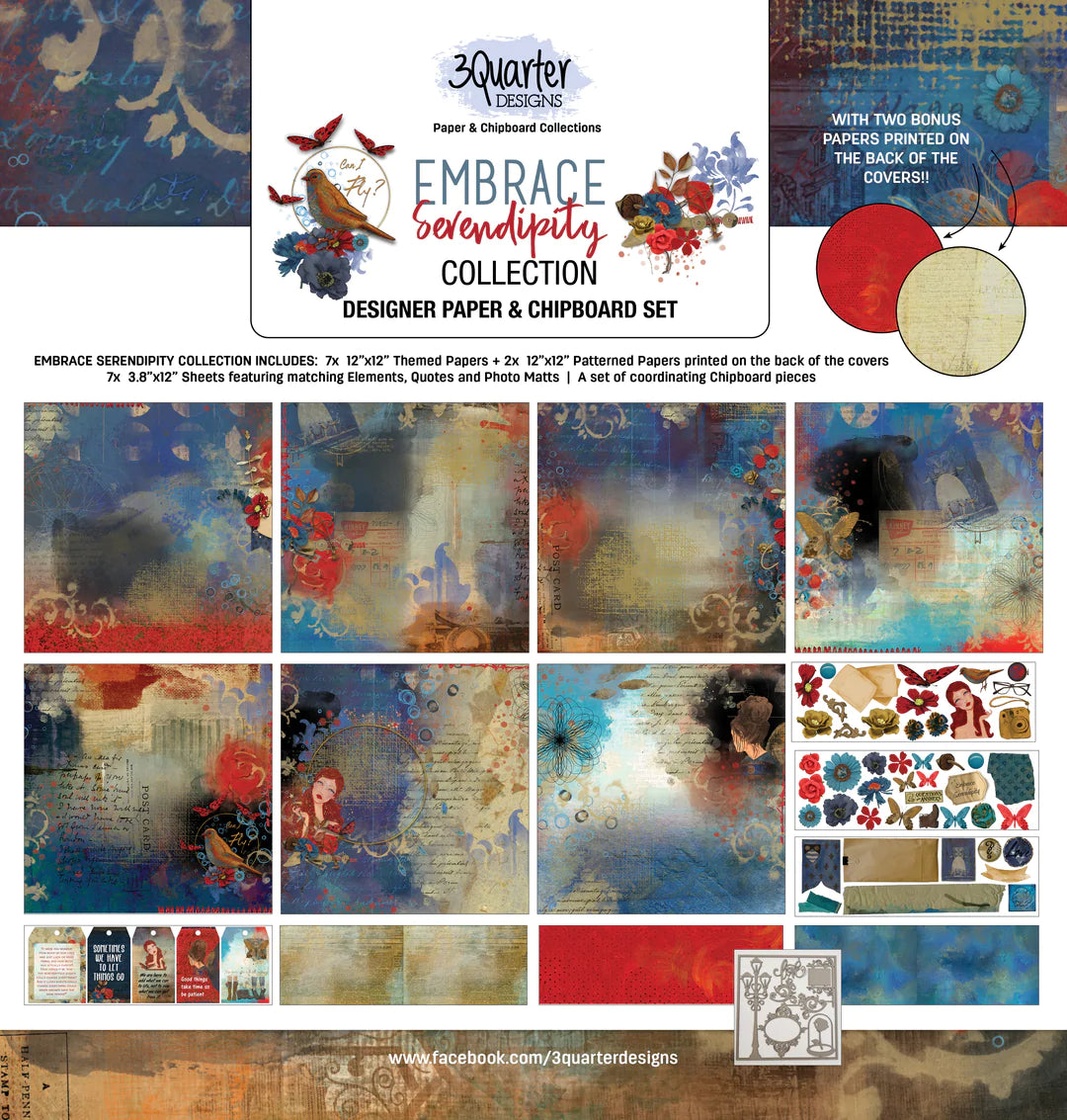3Quarter Designs Paper & Chipboard Collections- Embrace Serendipity