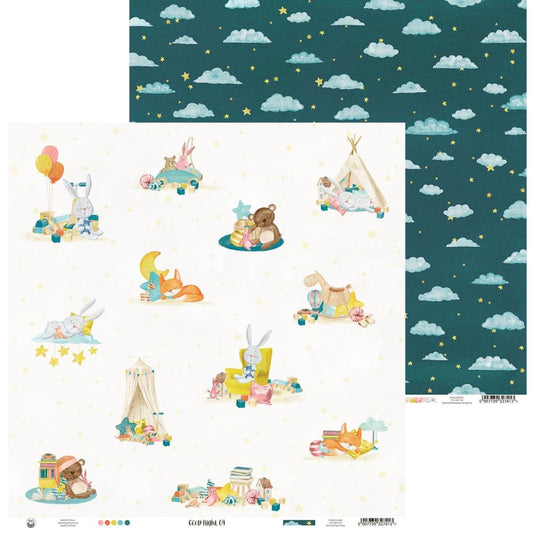 P13 12x12 Double Sided Papers - Good Night 04