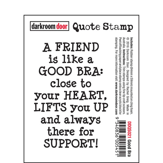 Darkroom Door Quote Stamp - Good Bra