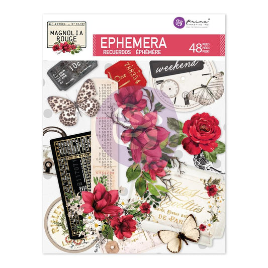 Prima Marketing Ephemera Pack - Magnolia Rouge