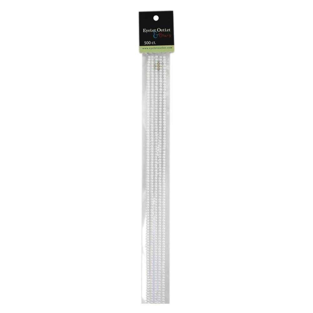 Eyelet Outlet & Brads - Pearls Strips White