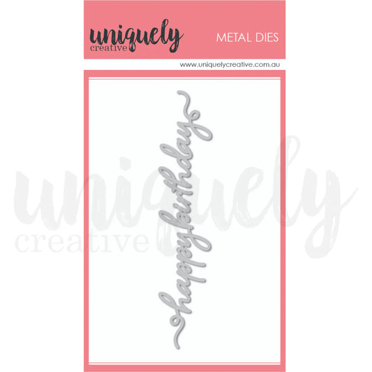 Uniquely Creative Metal Dies- Scripty Birthday Die