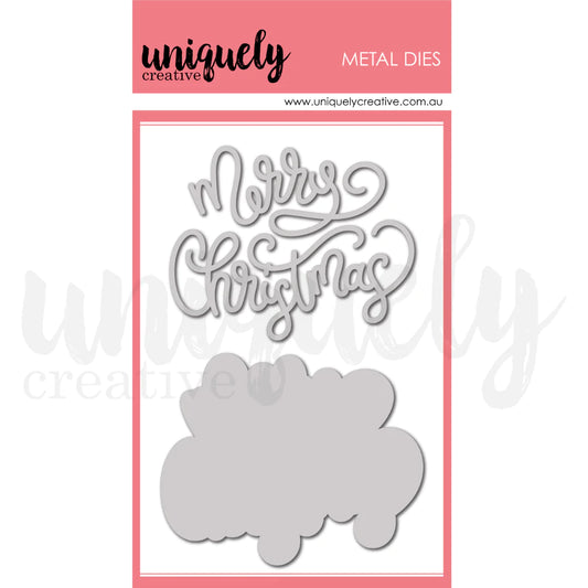 Uniquely Creative Metal Die- Merry Christmas Modern Die