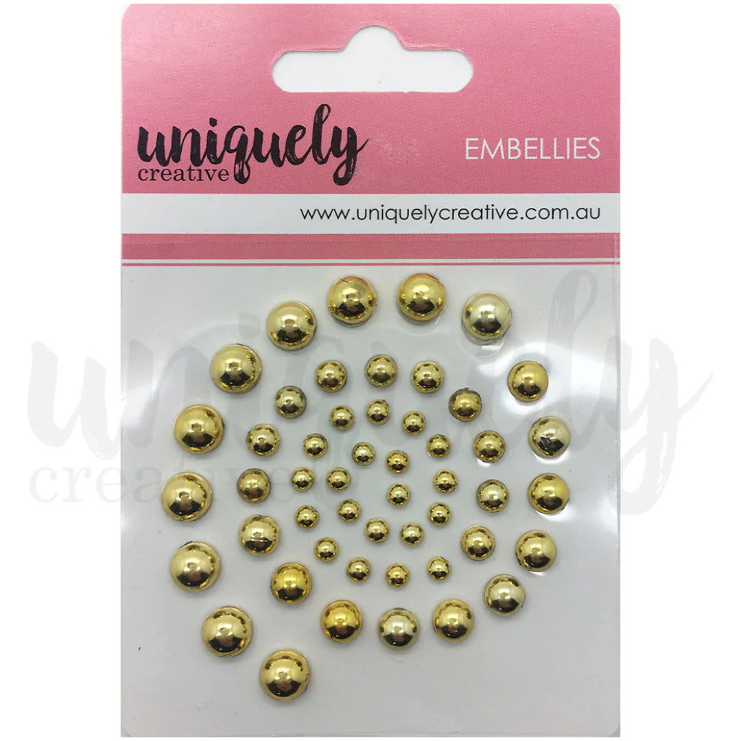 Uniquely Creative Embellishments - Gold Pearls