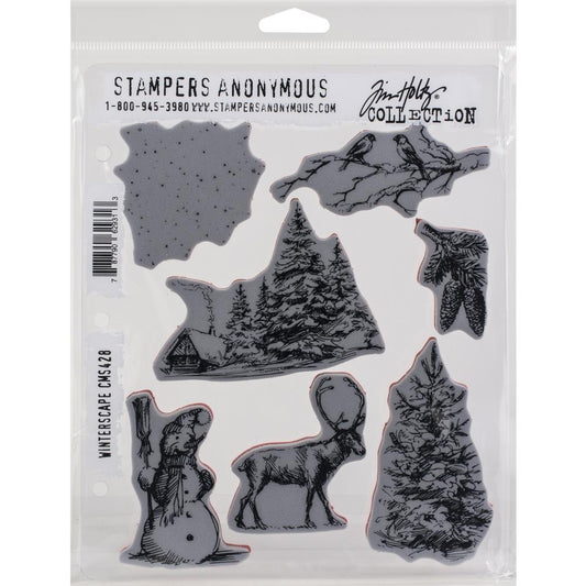 Stampers Anonymous Tim Holtz Unmounted Stamps- Winterscape