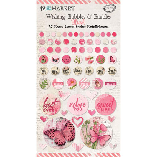 49 & Market Embellishments- Wishing Bubbles & Baubles - Blush