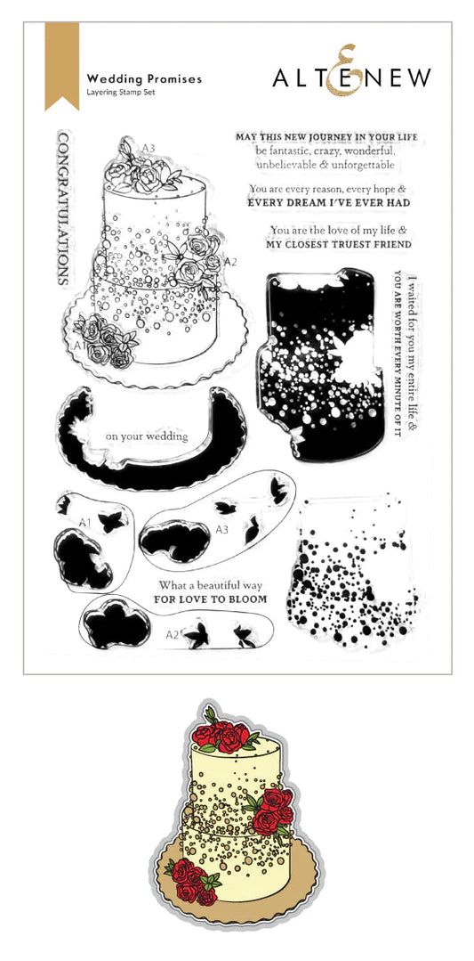 Altenew Stamp & Die - Wedding Promises
