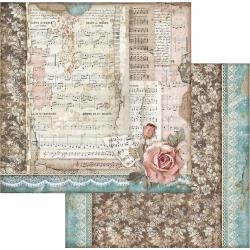 Stamperia 12x12 Specialty Paper - Passion-Roses and Music