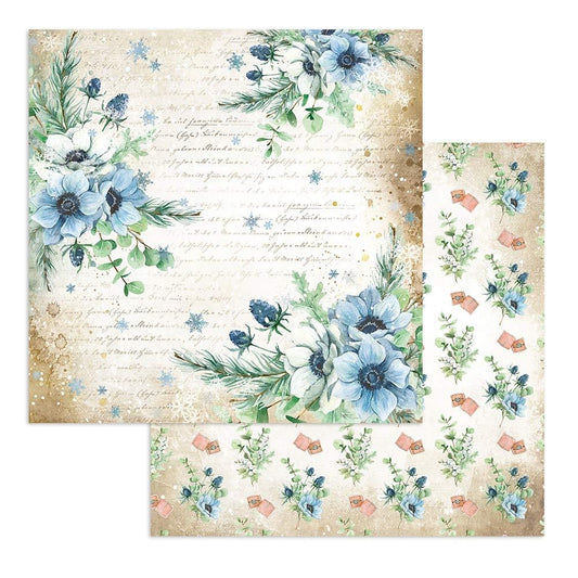 Stamperia 12x12 Double Sided Specialty Paper -Flowers Cozy Winter