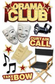 Paper House Embellishment 3D Stickers- Drama Club