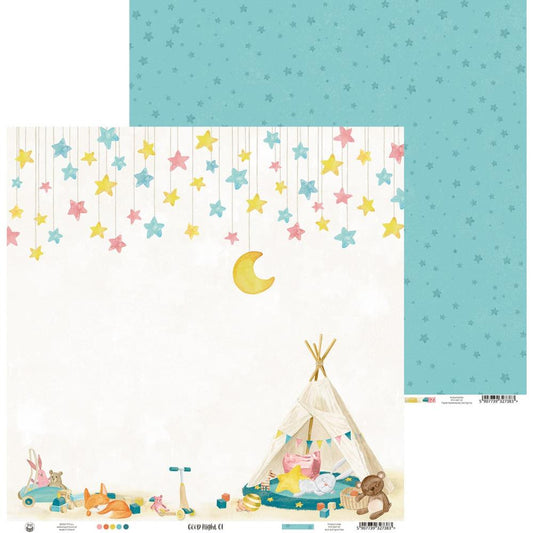 P13 12x12 Double Sided Paper - Good Night 01