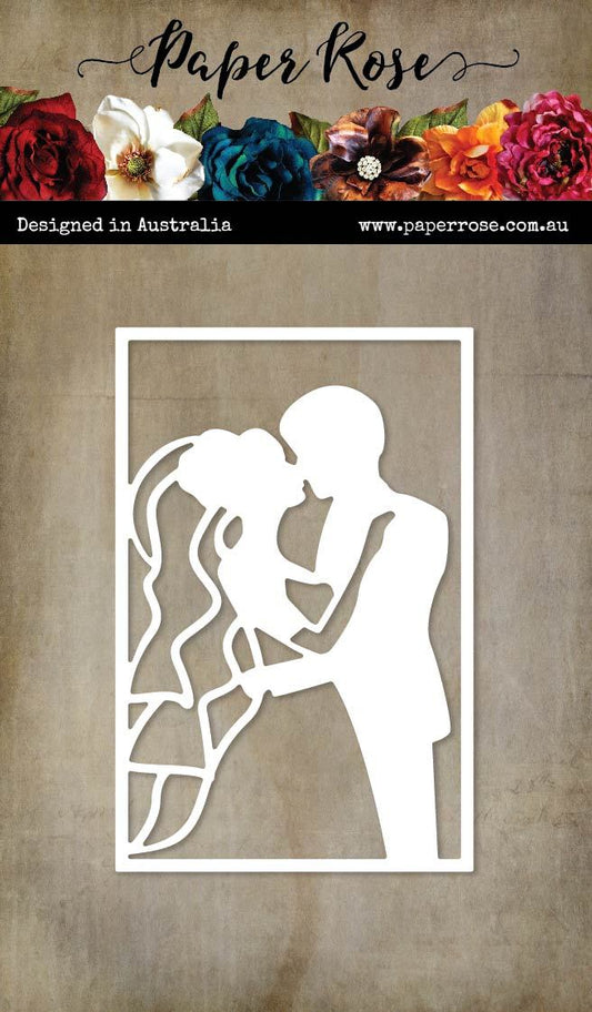 Paper Rose Studios Metal Dies- Wedding Kiss Frame Die