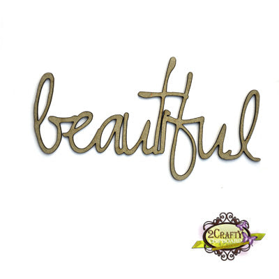 2Crafty Chipboard - Beautiful Loopy Font